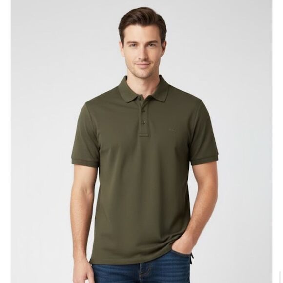 Michael Kors Other - Michael Kors Men's Olive Green Polo Shirt Size M Short Sleeve Casual